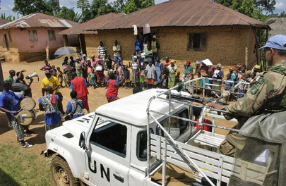 Pakistani Troops Provide Security For UNMIL Sensitization Team During Countryside Tour