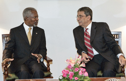 Secretary-General Meeting With Secretary General of League of Arab States