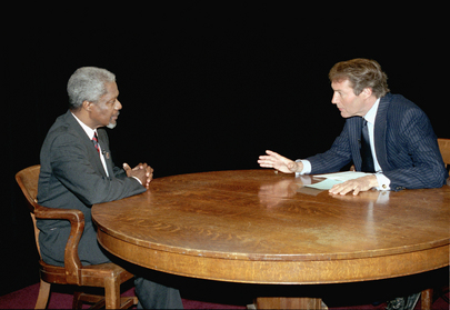 UN Secretary-General Being Interviewed by Charlie Rose