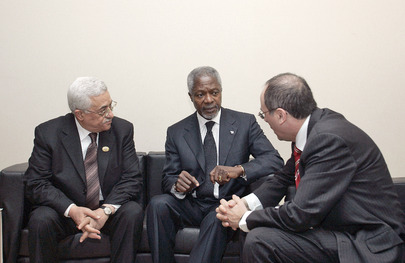 Secretary-General Meets With President of Palestinian National Authority and Israeli Foreign Minister