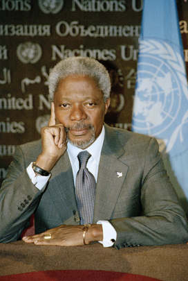 Portrait of Kofi Annan, Seventh Secretary-General of the United Nations