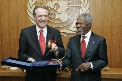 Secretary-General Meets With President of Sixtieth Session of General Assembly