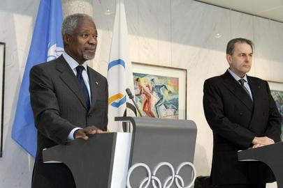Press Conference by Secretary-General and Olympic Committee President