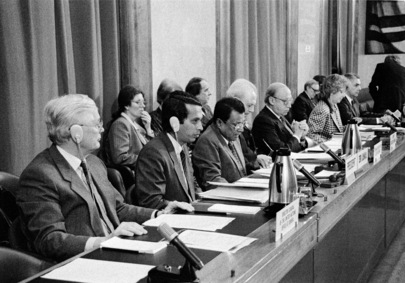 Top Table at Opening Session of 1991 Disarmament Conference