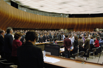 Human Rights Meeting Observes Minute of Silence at Start of Session