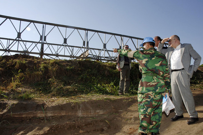 Special Representative for Sudan Visits Bridge Built by Peacekeepers