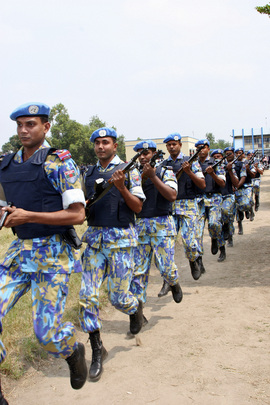 Police Formation Ceremony and Demonstration in Kinshasa