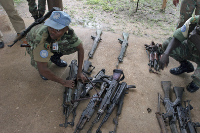 United Nations Blue Helmets Help Disarm Militias in Côte d'Ivoire