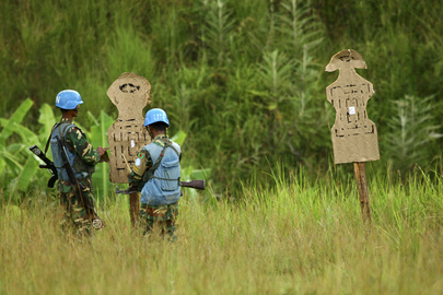 MONUC Peacekeepers in Shooting Exercise