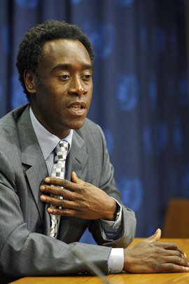 Actor Cheadle Addresses Press Conference
