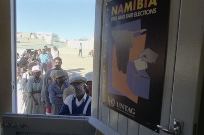 Namibians Register to Vote Under the Supervision of UNTAG Staff