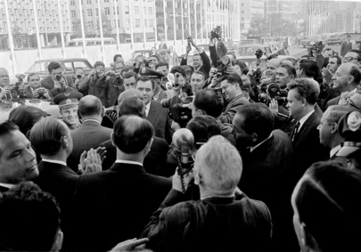 Soviet Cosmonauts Visit United Nations Headquarters