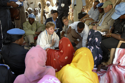 United Nations Delegation Visits North Darfur IDP Camp