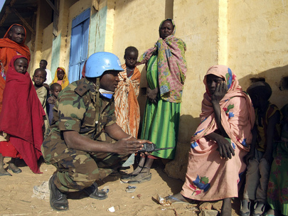 UNAMID Peacekeeper on Patrol