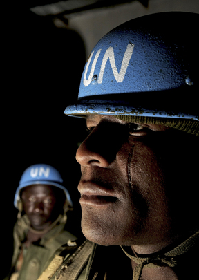 UNAMID Peacekeepers Prepare for Night Patrol