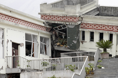 Middle School Building Ruins with Children Buried Alive