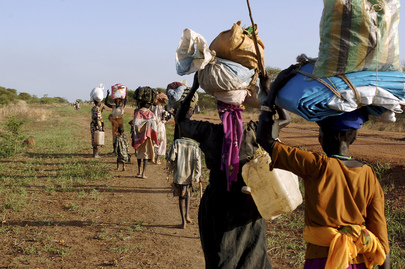 Village Residents Flee Fighting