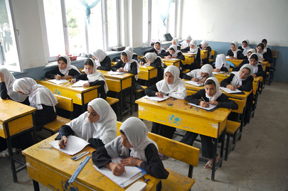 Female Students in Afghanistan School