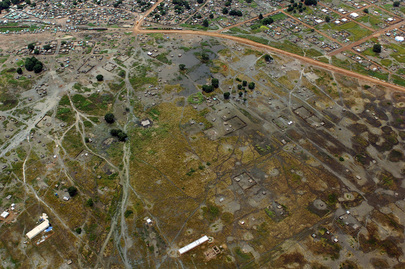 Aerial view of Flooded Villages