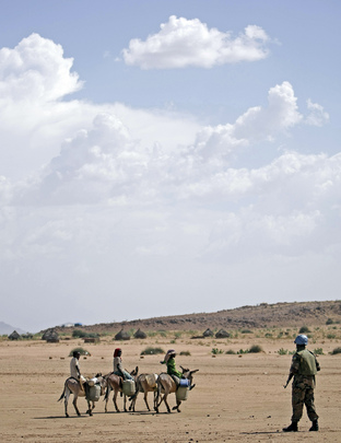 UNAMID Peacekeeper on Patrol