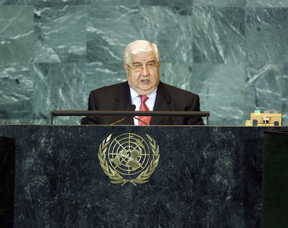 Foreign Minister of Syrian Arab Republic Addresses General Assembly