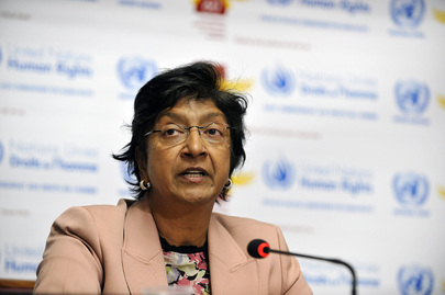 A Alta Comissária das Nações Unidas para os Direitos Humanos, Navi Pillay A Alta Comissária das Nações Unidas para os Direitos Humanos, Navi Pillay