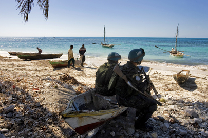 MINUSTAH Peacekeepers on Beach Patrol