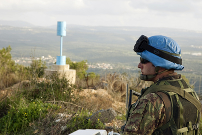 UNIFIL Peacekeeper Patrols "Blue Line"