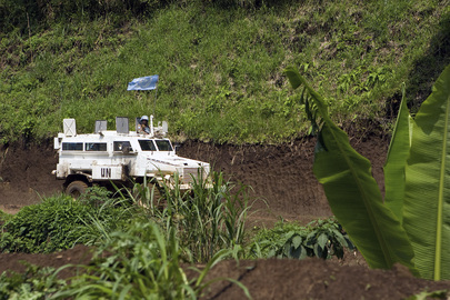 MONUC Peacekeeper on Road Patrol