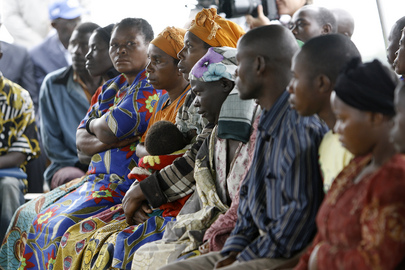 Kitabati IDP Camp Residents Gather to Meet Secretary-General