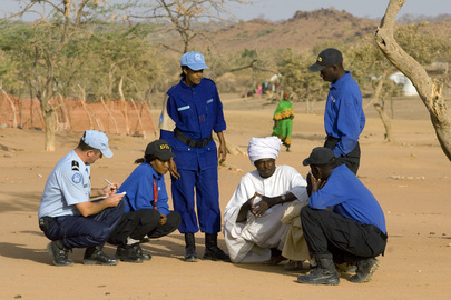 UNPol and DIS Officers Interview Sudanese Refugees 