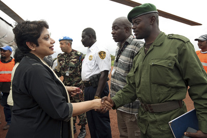 UN Special Envoy for Children and Armed Conflict Greets FARDC Commander