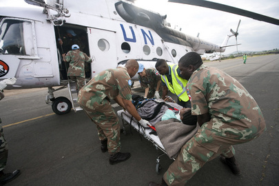 MONUC Paramedics Evacuate Massacre Victim