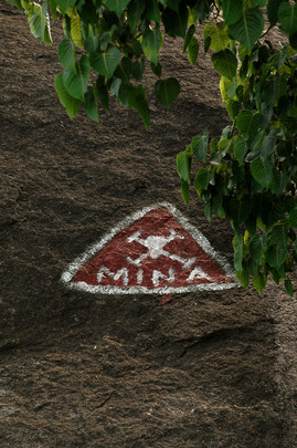 Warning Sign Used in UNAMO Demining Exercise
