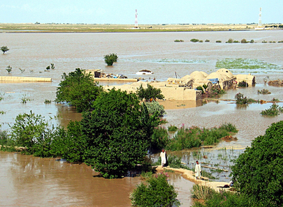 Flooded Kokaldash Village in Jawzjan Province