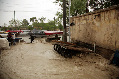 Flooded Streets in Kabul Neighbourhood