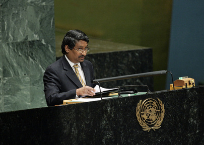 Representative of Maldives Addresses General Assembly on Financial Crisis