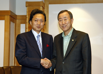 Secretary-General Meets Democratic Party President of Japan