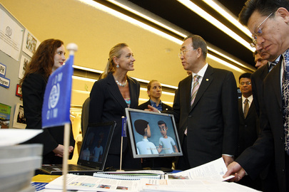 Secretary-General Visits ECOSOC Innovation Fair Booths
