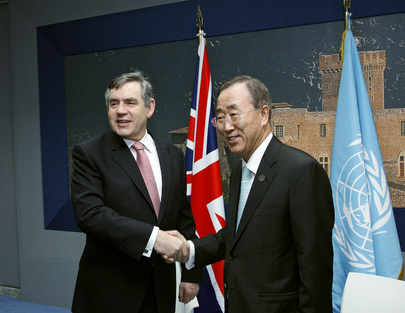 Secretary-General Meets U.K. Prime Minister