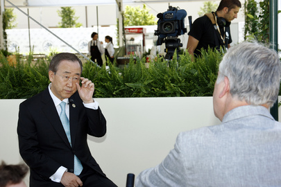 Seretary-General during Television Interview on Climate Change