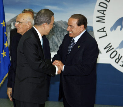 Secretary-General Arrives at G-8 Summit Dinner