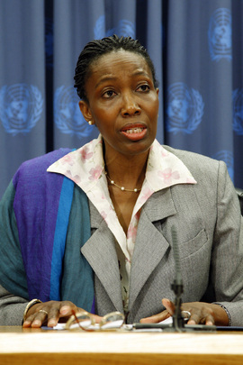 AOSIS Representative Addresses Press Conference on Climate Change