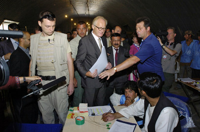 Special Representative for Afghanistan Visits Elections Logistics Base