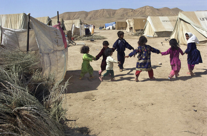 Children Play at Sosmaqala IDP Camp in Afghanistan