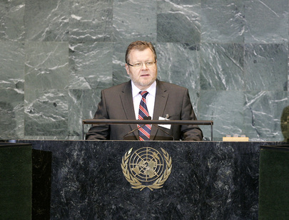 Foreign Minister of Iceland Addresses General Assembly 