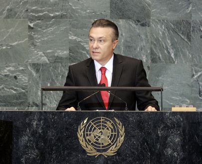 Foreign Minister of Romania Addresses General Assembly