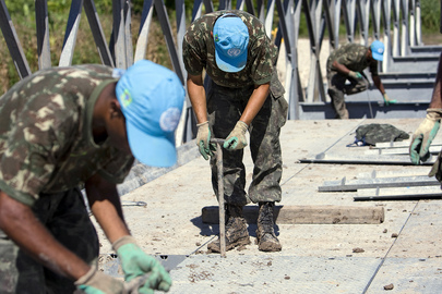 MINUSTAH Peacekeepers Assemble Bridge
