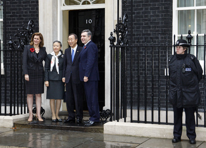 Secretary-General Meets U.K. Prime Minister in London