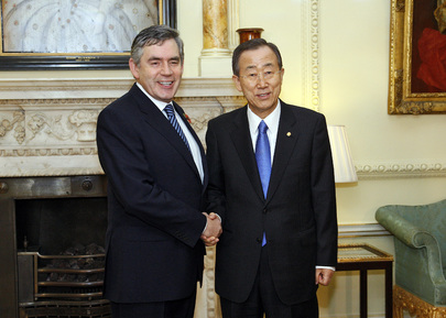 Secretary-General Meets U.K. Prime Minister in London